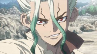 アニメ『Dr.STONE』不敵な笑みの千空